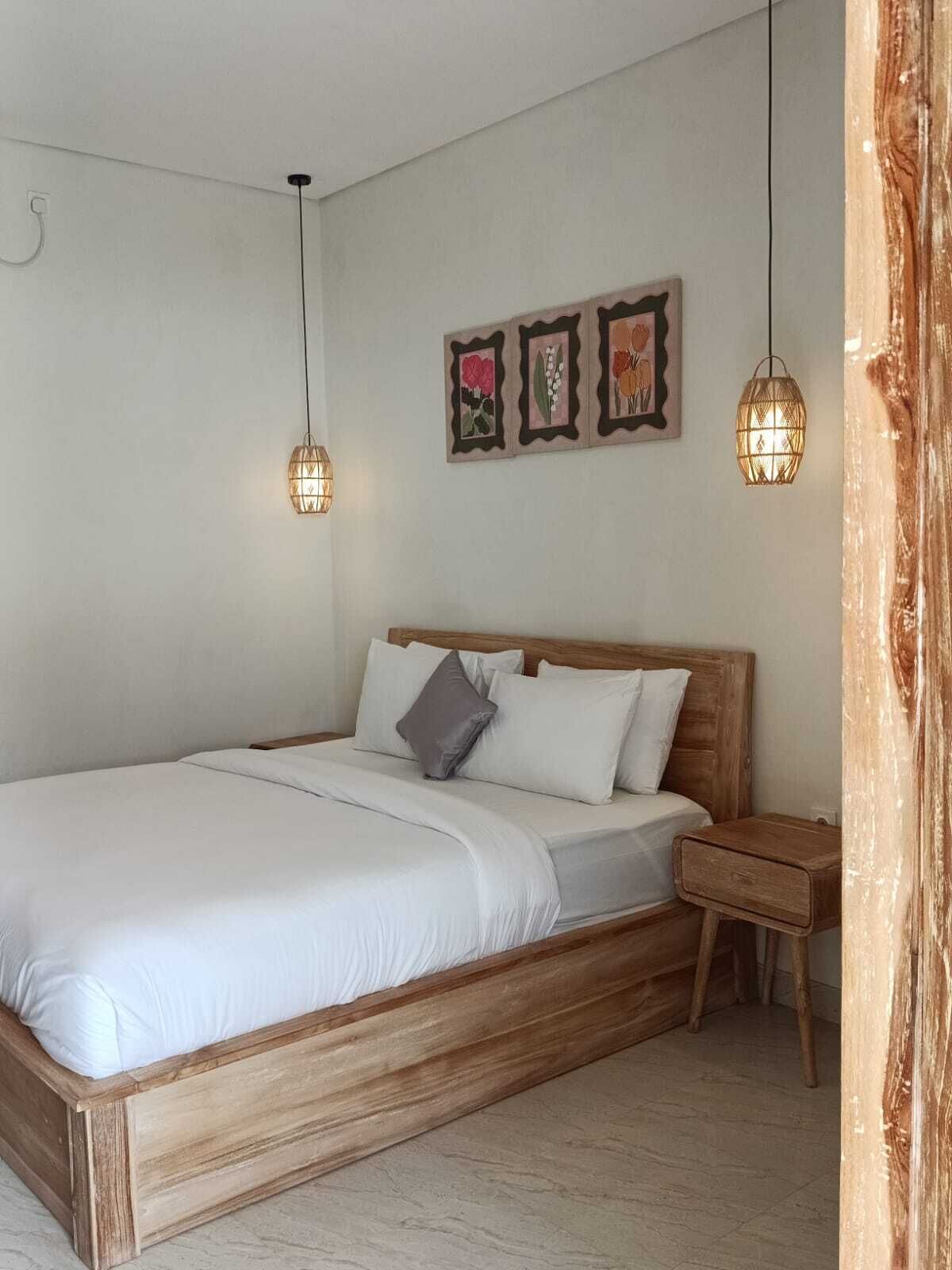 Habitación doble Deluxe, baño privado, vista al jardín | Escritorio, espacio para trabajar con laptop y wifi gratis 