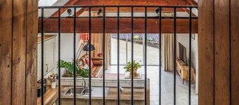 Stunning converted stables with high ceilings and exposed beams.