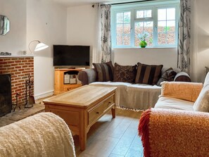 TV, fireplace - 3 bedroom accommodation in Ibberton, near Blandford Forum (Ibberton, near Blandford Forum)
