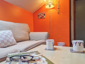 Televisie en een open haard