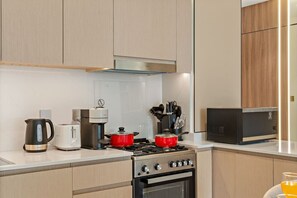 Private kitchen - FIRST CLASS | 1BR | Downtown Elegance | Prime Area (Downtown)