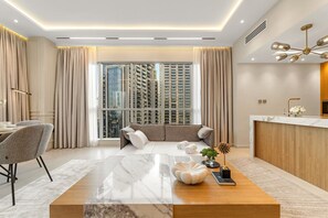 Living area - FIRST CLASS | 1BR | Elegance with Fountain Views (Downtown)