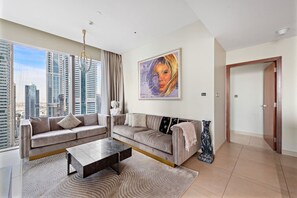 Living area - FIRST CLASS | 2BR | Exquisite Marina Views (Marina)