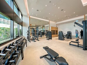 Fitness facility - FIRST CLASS | 2BR | Beachfront & Ain Views (JBR)