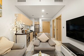 Living area - FIRST CLASS | 1BR | Tranquil Hideaway (Damac Hills)