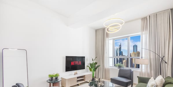 Apartment, City View | Living area - LUX The Armada Suite JLT (Dubai)