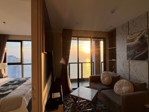Room, 2 Bedrooms, Accessible, Smoking | Living room - Room-luxury 2BR Sea View Unit I 35th Flo (Pattaya)
