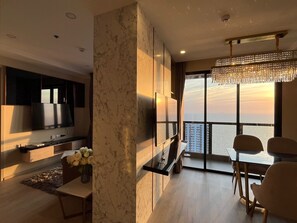 Room, 2 Bedrooms, Accessible, Smoking | Living room - Room-luxury 2BR Sea View Unit I 35th Flo (Pattaya)