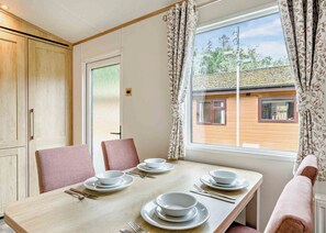 Dining - Gold Premium Caravan with ensuite (Bowness-on-Windermere)