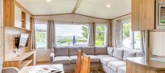 Silver Caravan with parking