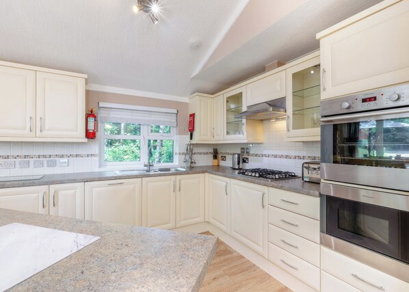 Fridge, oven, stovetop, toaster