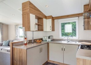 Private kitchen - Silver Premium Caravan with parking (Lizard Peninsula)