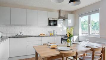 Fridge, oven, stovetop, toaster