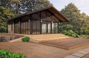 Outdoor banquet area