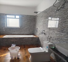 Shower, towels, soap, shampoo