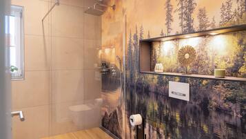 Dutxa, assecador de cabells, tovalloles i sabó