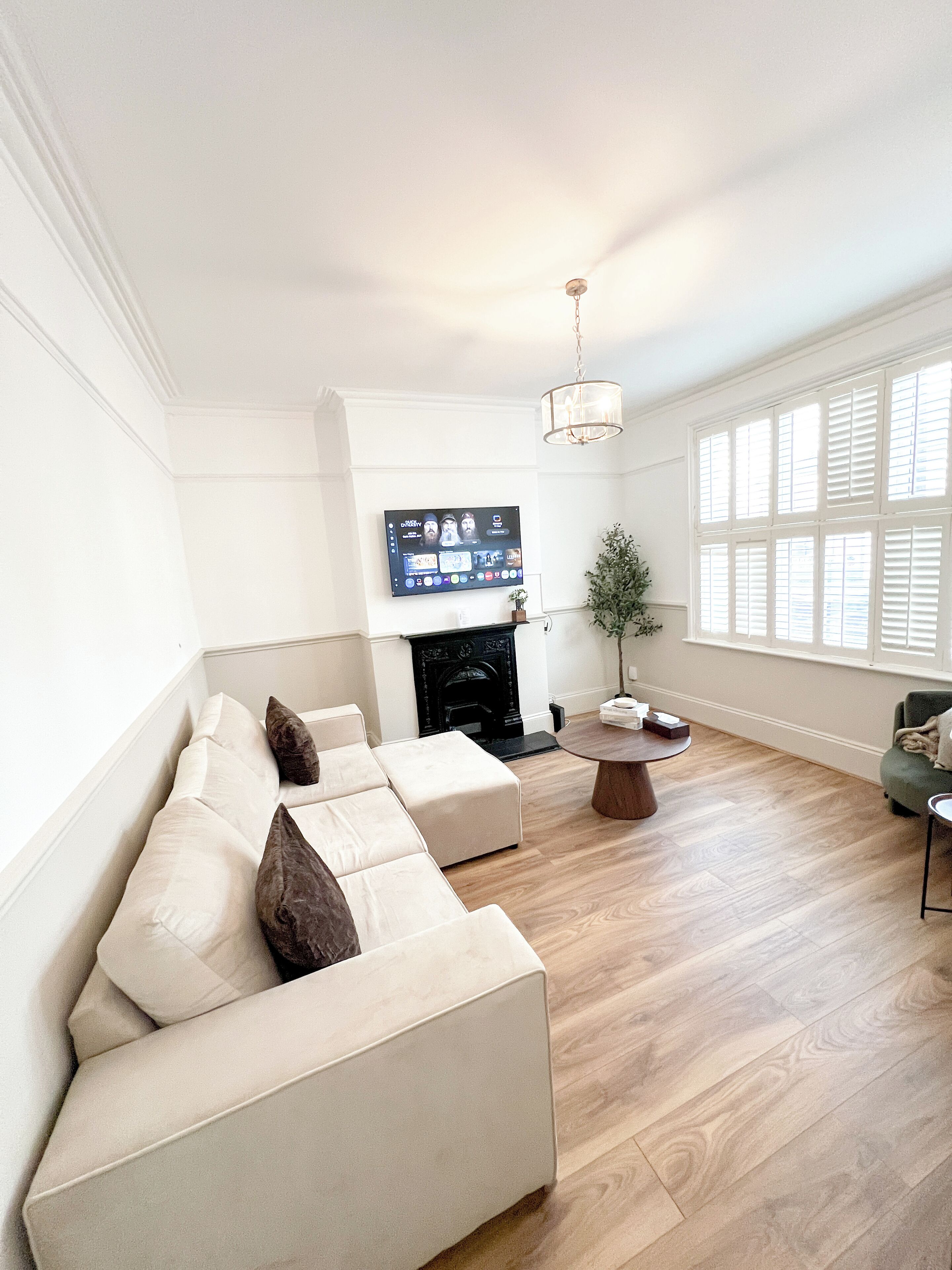 TV connectée, cheminée