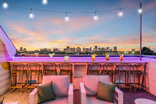 Hip Rooftop Deck Game Room in Downtown Nashville