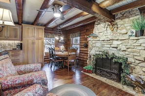 House (3 Bedrooms) | Interior - Private Hot Tub & Dock! Lakefront Log Cabin Oasis (Onalaska)