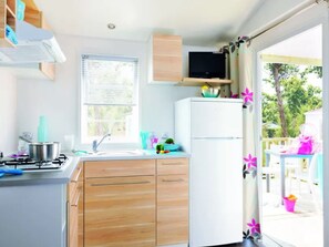 Fridge, microwave, coffee/tea maker - Mobile home 6 people with terrace (Sandrans)