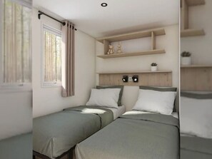 2 bedrooms, free WiFi - 2-bedroom mobile home with terrace (Le Pradet)