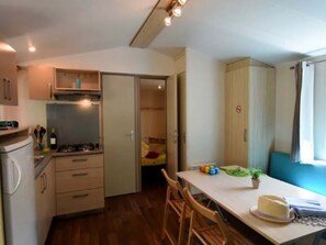 Fridge, microwave, coffee/tea maker