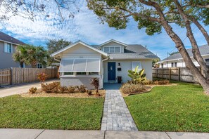 Exterior - Dog Friendly Home with Fenced Yard, Office, STEPS to Canal St. & Advent Health! (New Smyrna Beach)