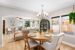 Dining - Dog Friendly Home with Fenced Yard, Office, STEPS to Canal St. & Advent Health! (New Smyrna Beach)