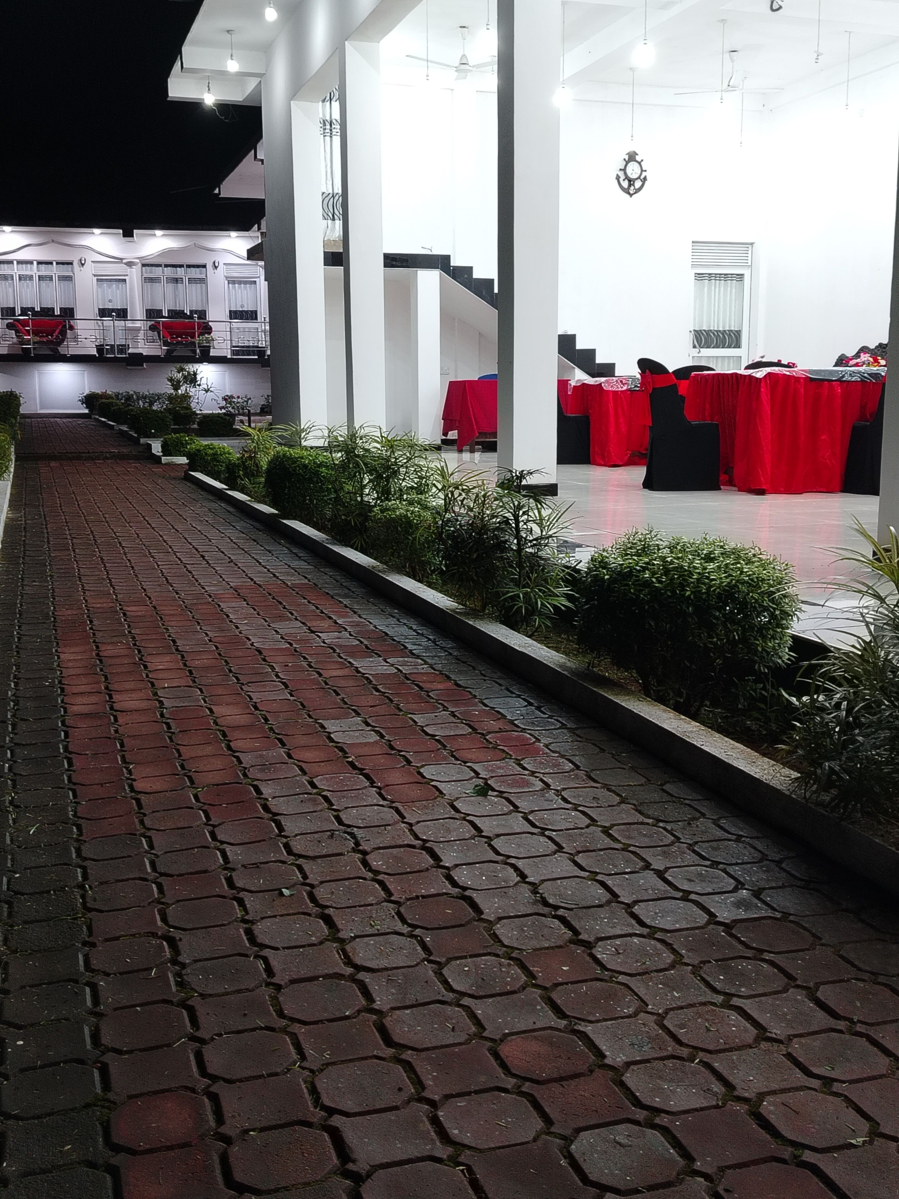 Outdoor banquet area