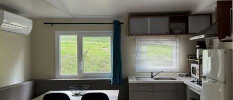 Fridge, microwave, coffee/tea maker