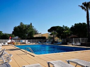 Pool - Cozy mobile home with terrace in Collias (Collias)