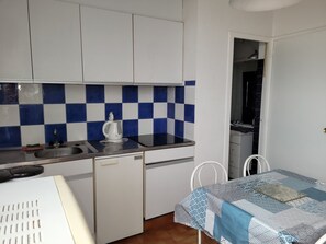 Fridge, microwave, coffee/tea maker