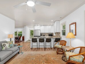 Smart TV, books - Skipjack House | an ESVR property (Mcdaniel)