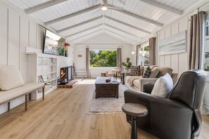 Smart TV y chimenea