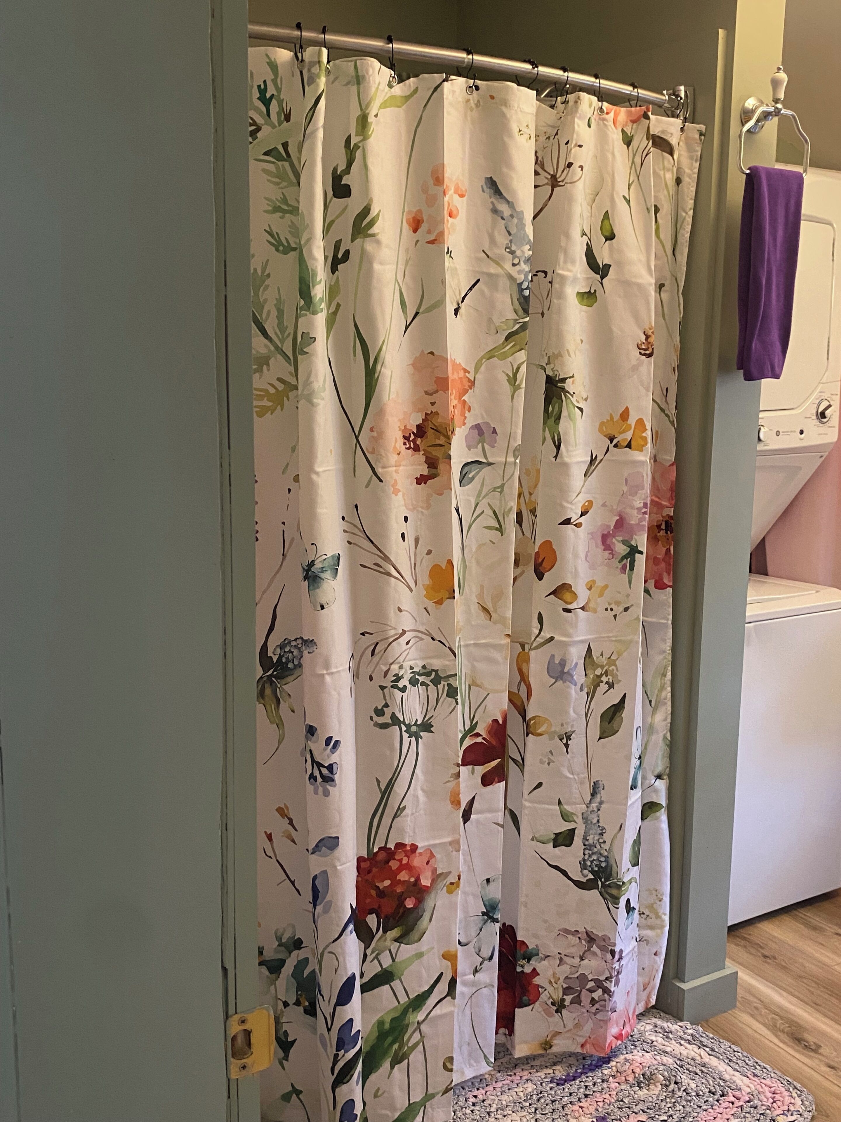 Ducha, secador de pelo, toallas y jabón