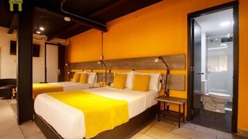 Chambre avec lits jumeaux, 2 lits doubles, vue montagne