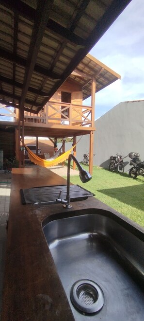 Terrace/patio - Romantic bungalow on the beach in Ceará (Paracuru)