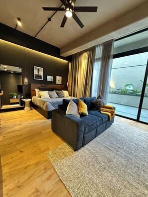 Appartamento Deluxe, vista città | Area soggiorno