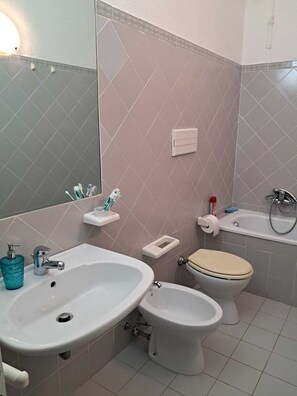 Shower, hair dryer, bidet, towels - Palau - Sardinia - Italy (Palau)