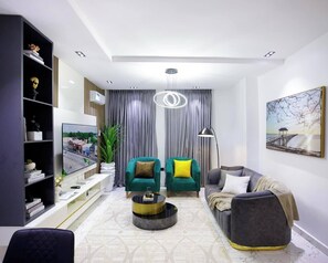 Deluxe Apartment, Balcony, City View | Living area - K-Lodge Apartment (Yenagoa)