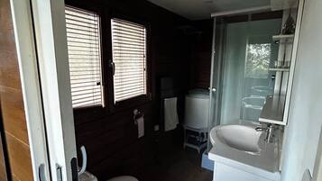 Dusche, Handtücher, Seife, Toilettenpapier