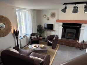 TV connectée, cheminée