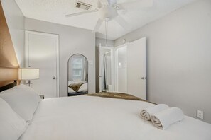 Desk, iron/ironing board, free WiFi, bed sheets - Relaxing King Suite Getaway | Sleeps 4 | Pool, Pkg (Austin)