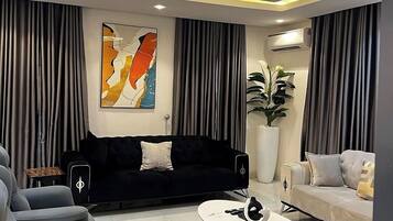 Economy Apartment, Balcony, City View | Living area