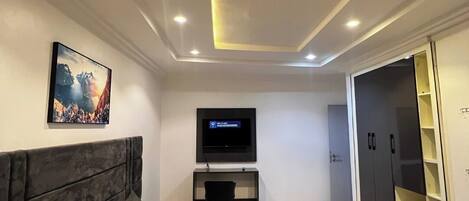 Economy Apartment, Balcony, City View | Desk, laptop workspace, blackout drapes, soundproofing