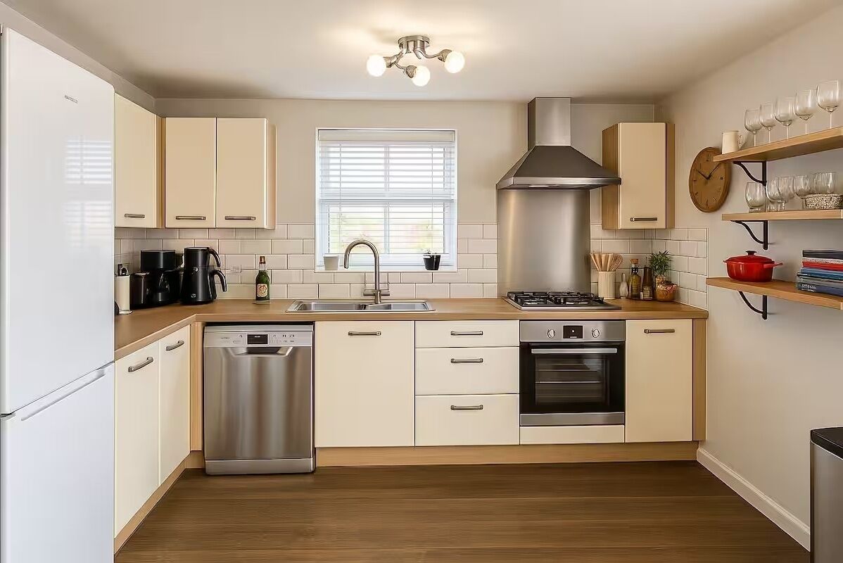 Microwave, oven, stovetop, dishwasher