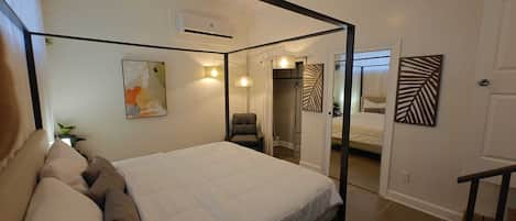 1 habitación, tabla de planchar con plancha, wifi y ropa de cama