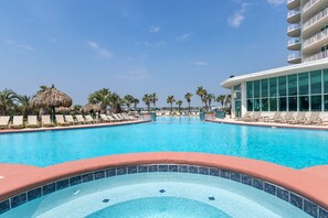 Indoor pool, a heated pool - Lux 3BR Oceanfront Condo w/ Lazy River, Pools & Marina | Caribe D714 | Sleeps 10 (Orange Beach)