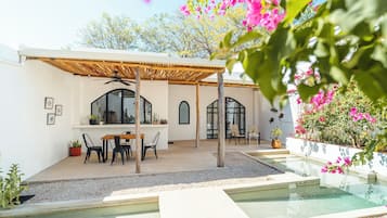 Family Villa, Patio, Pool View | Terrace/patio