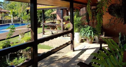 Property with tennis court and soccer field, 70km from São Paulo.